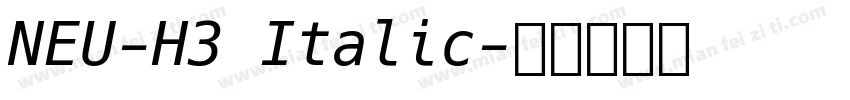 NEU-H3 Italic字体转换